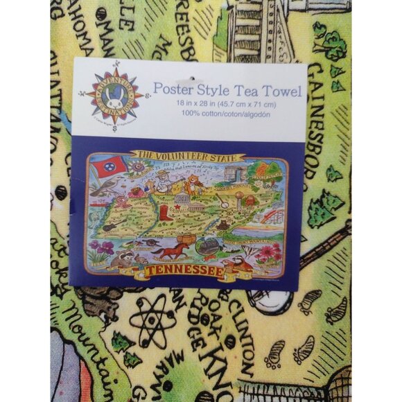 Kay Dee Designs Tennessee Poster Style Tea Towel 18x28 Carrie Wagner Novelty NEW - Picture 3 of 3